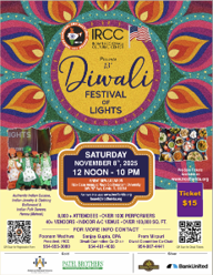 IRCC Festival  of Light - Diwali Celebration  Nov 8th, 2025 - VOLUNTEER OPPORTUNITIES